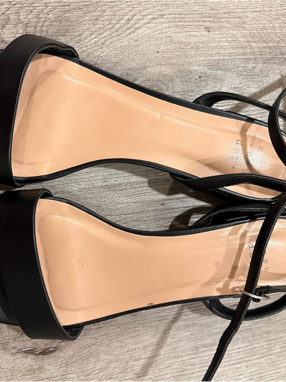 a new day Black Open-Toe Ankle-Strap Heels